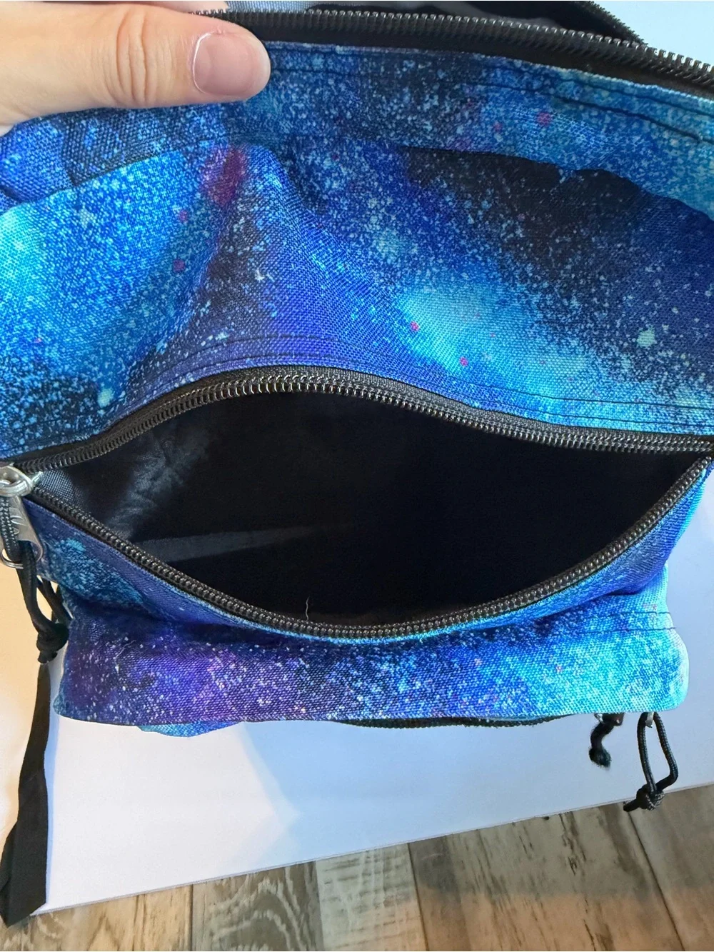 JanSport Galaxy Print Backpack in Blue and Purple